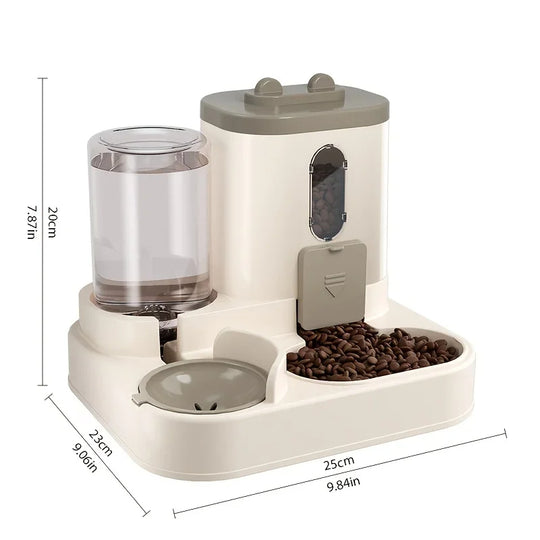 2 in 1 Dog and Cat Feeder with Water Dispenser