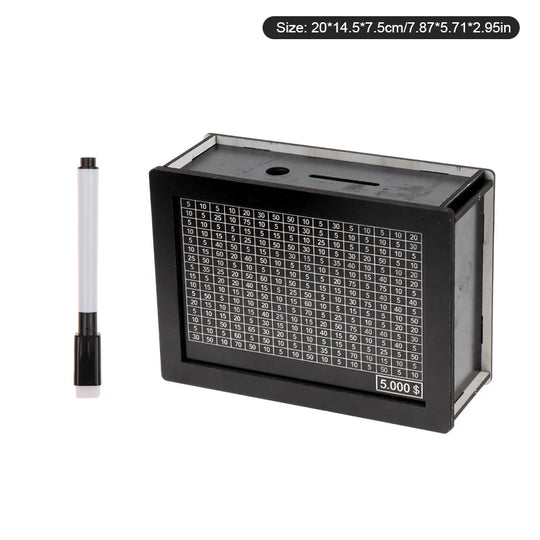 Wooden Piggy Bank for Adults with Counter