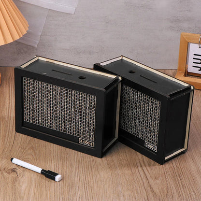 Wooden Piggy Bank for Adults with Counter