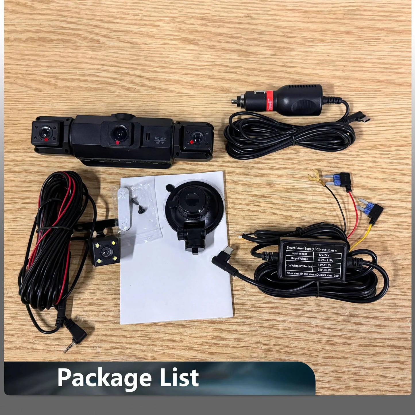 4-Channel Dash Cam with 1920P Front Camera and Night Vision, WiFi App, Parking Monitor Kora Picks