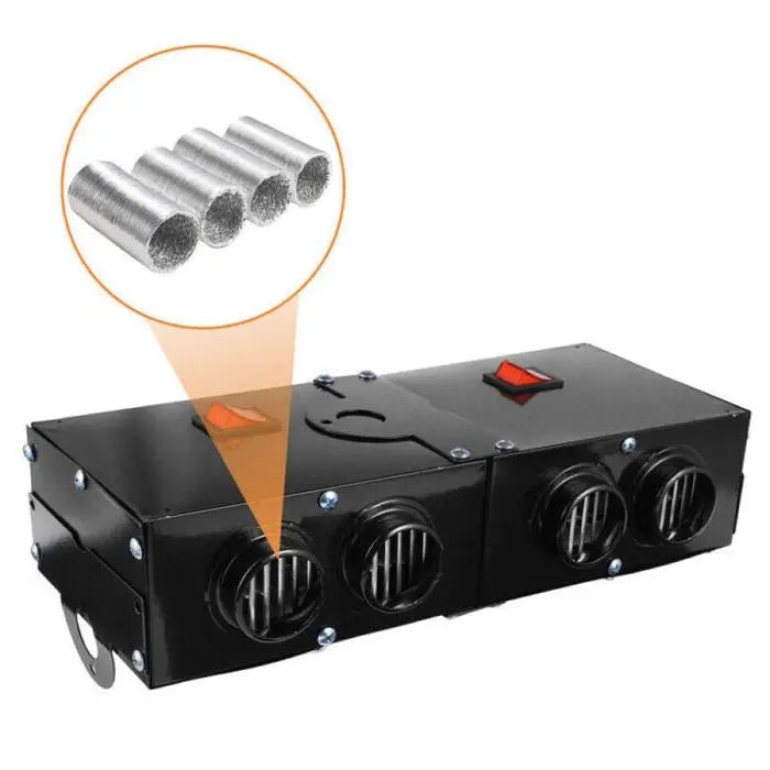 12V Car Heater with Ceramic Heating and Dual Switch, Four Outlets for Fast Defrost Kora Picks