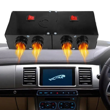 12V Car Heater with Ceramic Heating and Dual Switch, Four Outlets for Fast Defrost Kora Picks