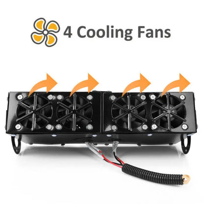 12V Car Heater with Ceramic Heating and Dual Switch, Four Outlets for Fast Defrost Kora Picks