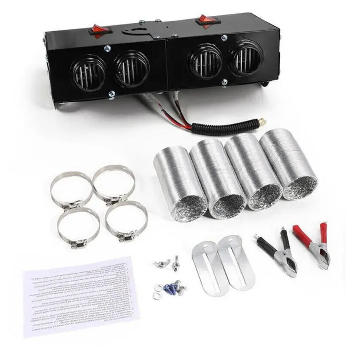 12V Car Heater with Ceramic Heating and Dual Switch, Four Outlets for Fast Defrost Kora Picks