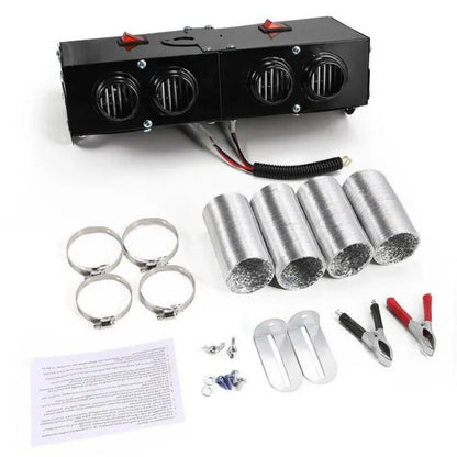 12V Car Heater with Ceramic Heating and Dual Switch, Four Outlets for Fast Defrost Kora Picks